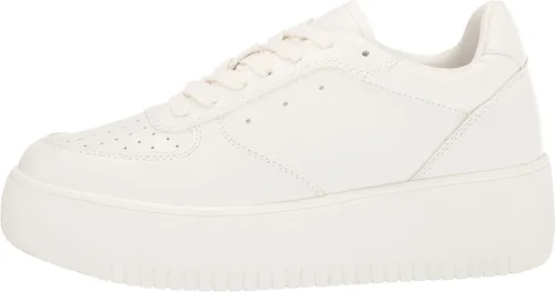 Vista 8 de Steve Madden Rocket Lace Up Boyfriend Chunky Platform Sneakers White