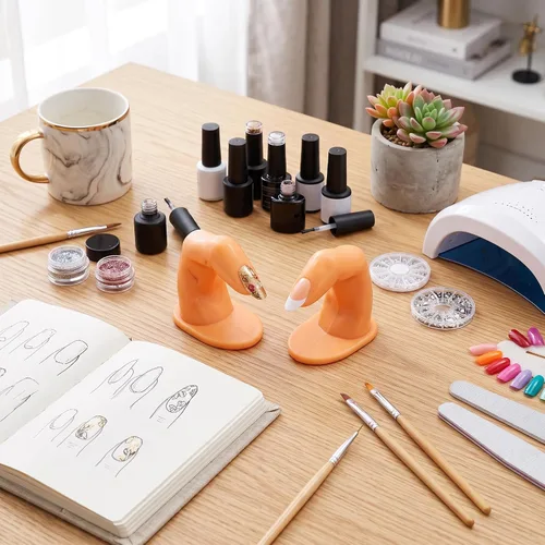 Vista 4 de Dedos de práctica de uñas Yinhing, modelo de maniquí de ABS flexible Reusable design, easy to use, ideal for gel and acrylic nails, portable