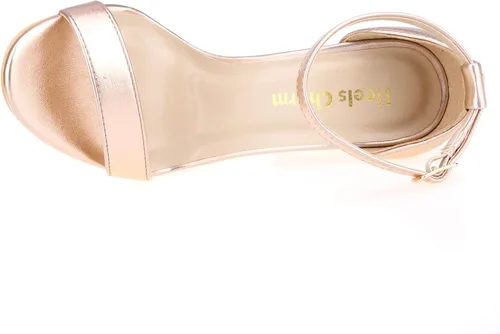 Vista 4 de Sandalias de bloque grueso con tiras para mujer, correa al tobillo, puntera abierta, tacón alto para vestido, boda, fiesta, noche, oficina, zapatos