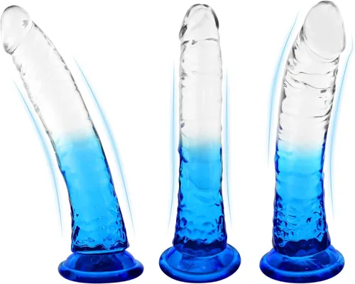 Vista 4 de Consoladores de 11.22 pulgadas de grosor, consolador de cristal grande XXL con fuerte ventosa anal, juguetes sexuales para mujeres y hombres
