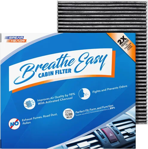 Vista 61 de Spearhead Odor Defense Breathe Easy - Filtro de cabina para AC y calentador Compatible con Chrysler 200 2015-17, Cherokee 2014-18 como OEM Hasta