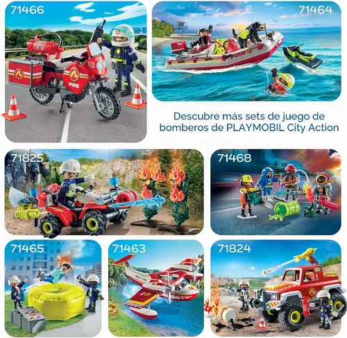 Vista 6 de Playmobil Camión de bomberos con accesorios y 2 figuras