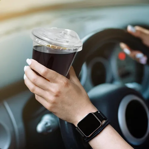 Vista 6 de 50 juegos de vasos de plástico transparente con tapas para sorber sin pajilla, vasos desechables de fondo redondo de 12 onzas para café helado