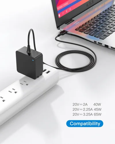 Vista 4 de Superer - Cargador para Lenovo exclusivo punta en ángulo Ideapad Yoga 3 Pro 1370 1170 1470 700 700-11ISK 700-14ISK 700S-14ISK 900 900-13ISK