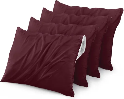 Vista 14 de Utopia Bedding Protector de almohada impermeable, con cremallera, paquete de 2, beige, estándar, funda de almohada a prueba de chinches, de 20 x 26