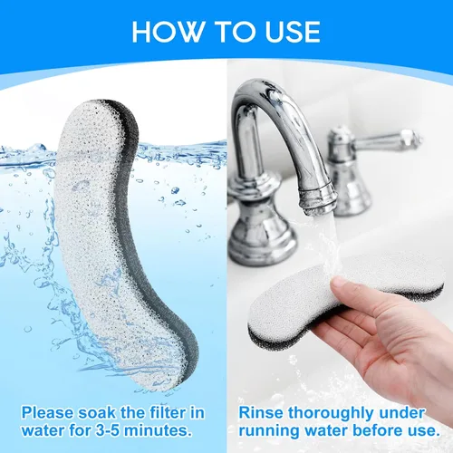 Vista 4 de Reemplazo de filtro de cuenco de agua para perros, filtros de fuente para mascotas para dispensador de agua para perros DF10 y DF30 (paquete de 12)