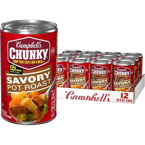 Vista 10 de Campbell's Chunky Sopa, Sopa Sabrosa de Asado en Olla, lata de 18.8 oz