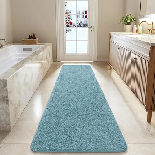 Vista 10 de LOCHAS Alfombra de baño de microfibra antideslizante de 36 x 24 pulgadas Gris