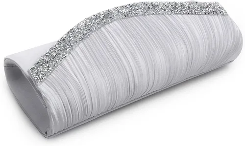 Vista 3 de Dasein Bolsos de noche de satén para mujer, monederos de mano, bolso de mano, bolsos formales de fiesta, baile de graduación con diamantes
