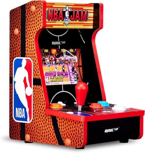 Vista 10 de Arcade1Up Pac-Man Countercade Countertop Arcade Machine with 3 Retro Games, 7" LCD Screen and Full Size Real Feel Joysticks and Buttons, Pantalla