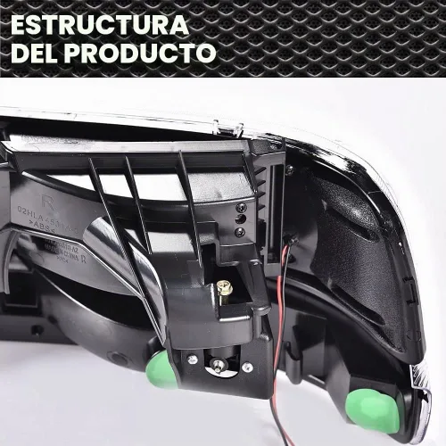 Vista 8 de Conjunto de faros LED CNNELL compatible con Chevy Silverado 1999-2002/Suburban Tahoe 2000-2006, carcasa cromada con lente transparente, reflector
