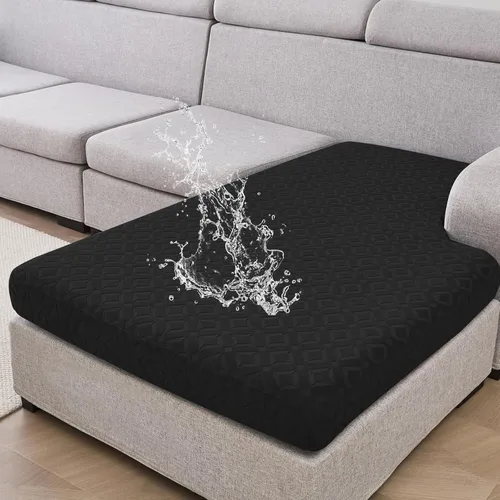 Vista 32 de Genina Fundas de cojín para sofá impermeables, fundas elásticas para sofá seccional, funda de cojín lavable, antideslizante, con parte inferior