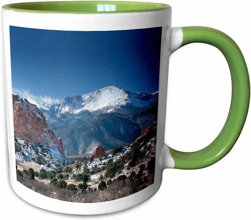 Vista 11 de 3dRose mug_38673_4 "Colorado Mountains Pikes Peak" - Taza negra de dos tonos, 11 onzas, multicolor Blanco