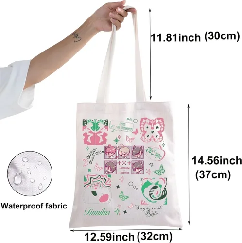 Vista 2 de BWWKTOP K-Pop TXT Tote Bag Corea Band Fans Regalos Grupo Coreano Álbum Bandolera K-Pop TXT Merch