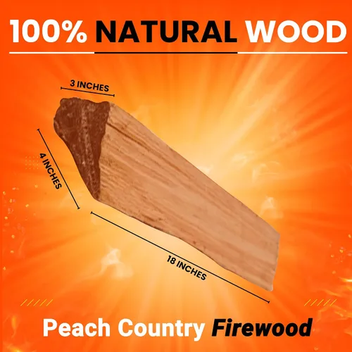 Vista 3 de Leña de Home and Country USA. Madera dura, leña para fogatas al aire libre, estufas de leña y fogatas. (paquete de 25 libras)