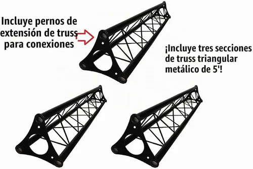 Vista 3 de 15 'de ancho de manivela triangular trussing móvil DJ iluminación braguero sistema triángulo 10 "diámetro trussing en lugar de 6" como otras marcas