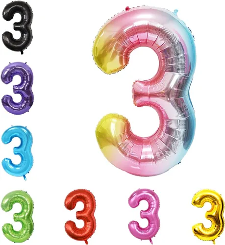 Vista 110 de Globo grande de helio con números 0-9 de 40 pulgadas para cumpleaños, bodas y fiestas (rojo, 9)