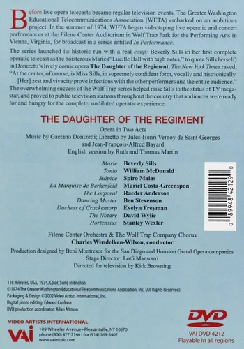 Vista 2 de Donizetti - The Daughter of the Regiment Wendelken-Wilson, Sills, McDonald, Wolf Trap
