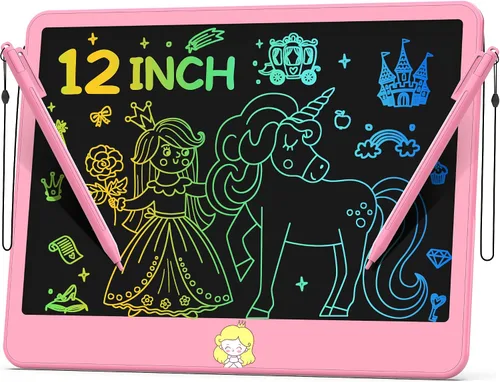 Vista 12 de Hockvill Tableta de escritura LCD de 12 pulgadas, juguetes para niños y niñas, almohadilla de dibujo para niños de 3, 4, 5, 6, 7 años, tablero