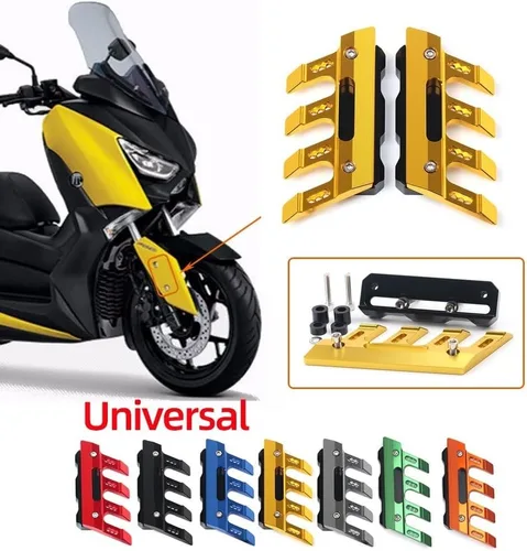 Vista 2 de Para Yamaha X-MAX Xmax 125 250 300 400 motocicleta guardabarros delantero protector de horquilla protector protector protector guardabarros Negro