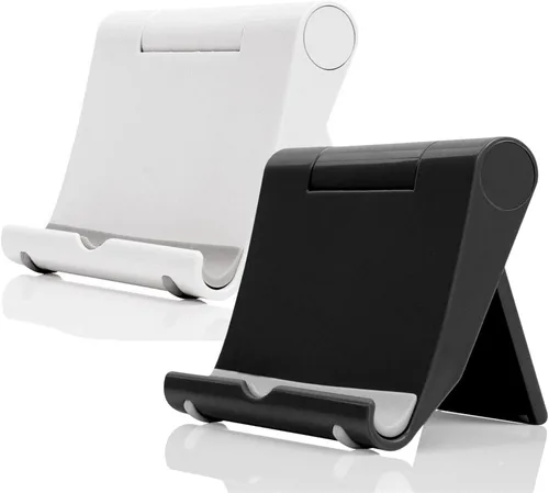 Vista 16 de Soporte plegable ajustable para teléfono celular para escritorio, compatible con la mayoría de teléfonos inteligentes y tabletas, base de goma