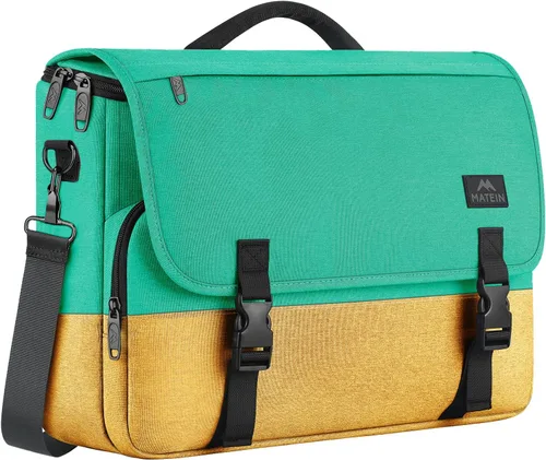 Vista 35 de MATEIN Bolsa tipo mensajero para hombres, mochila escolar para adolescentes, ligera de 17.3 pulgadas, maletín para laptop grande, bolsa cruzada