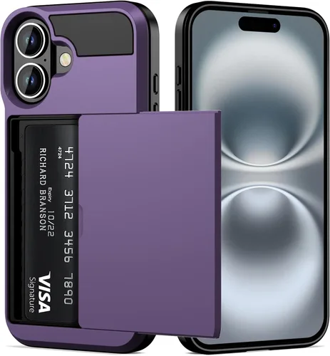 Vista 13 de Vofolen Funda para iPhone 16 con tarjetero y cartera