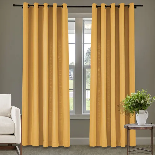 Vista 29 de Frelement Cortinas de lino de lino de bronce con ojales para interiores, tratamiento de ventanas para sala de estar, dormitorio, habitación