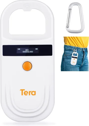 Vista 12 de Tera Lector de Microchip para Mascotas con Anillo D RFID Escáner de Identificación de Chips de Animales Portátil con Pantalla de Visualización OLED