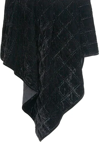 Vista 2 de HiEnd Accents Stella - Cobija de terciopelo de seda sintética, color negro, 50x60 pulgadas, cobijas de doble puntada de felpa suaves y acogedoras