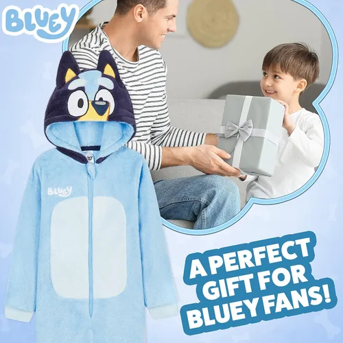 Vista 3 de Bluey Pijamas de forro polar para niños y niñas