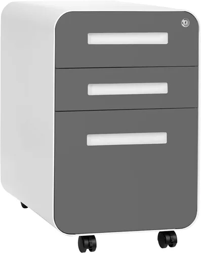 Vista 9 de Laura Davidson Furniture Stockpile Archivador de 3 Cajones con Cerradura - Archivador de Metal Bajo Escritorio de Oficina, Carpetas de Archivo