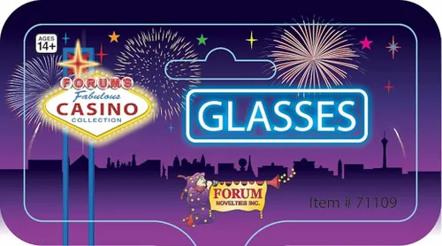 Vista 2 de Rubie's Forum Novelty - Gafas de sol Las Vegas, como se muestra, talla única, Como se muestra