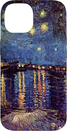 Vista 4 de Starry Night Over The Rhone, Vincent Van Gogh. Funda para iPhone 17
