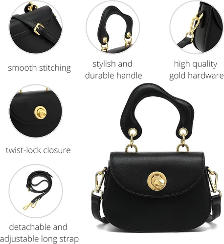 Vista 5 de Scarleton Crossbody Bags for Women, Purses for Women, Satchel Shoulder Bag, Lightweight Gold Chain Crossbody Bag Purse, H2106