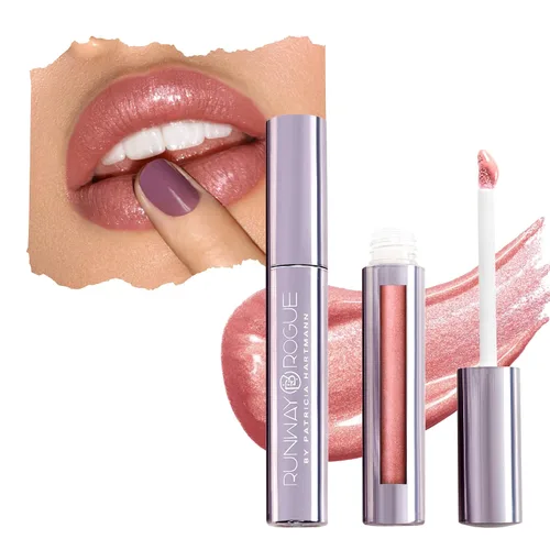 Vista 10 de Runway Rogue LuxGloss Brillo de Labios, Brillo de Labios Rosa Pastel Suave con Brillo y Alto Pigmento, 'Catwalk