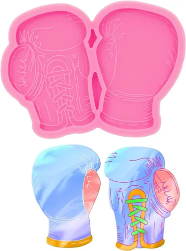 Vista 23 de Molde de silicona de resina de cabeza de animal lindo de 8 cavidades, mini conejo, corazón, caballo, robot, forma de cabeza de oso, molde
