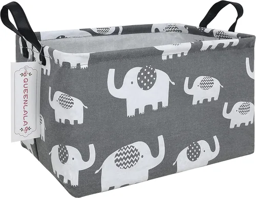 Vista 33 de QUEENLALA Cesta para la colada rectangular/Cesta para la ropa sucia plegable para habitación de niños, para organizar o almacenar, para juguetes