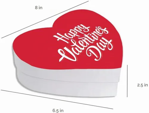Vista 5 de Andaz Press Caja en forma de corazón para el día de San Valentín con tapa, caja en forma de corazón para fresas, dulces, dulces, flores, rosas