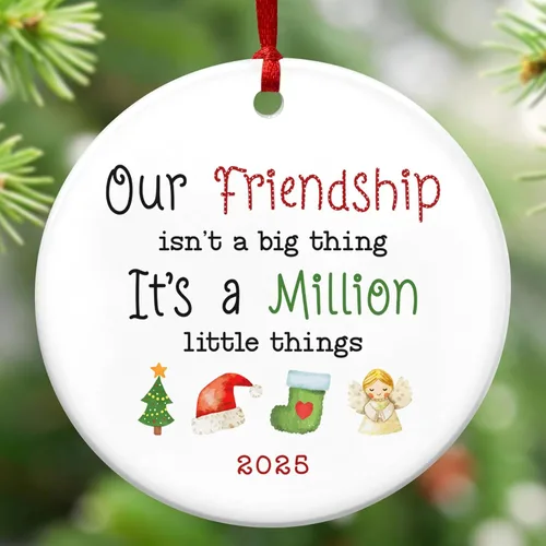 Vista 15 de TEEZWONDER Regalos de Navidad de Amistad para Mujeres y Hombres - Adornos de Sol de Navidad 2025 - Regalos de Vida Natural para Amigas, Adorno