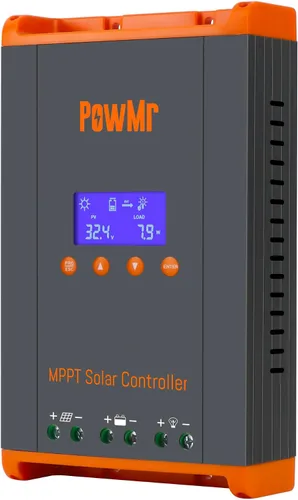 Vista 8 de PowMr Controlador de carga solar MPPT de 100 A, 12 V/24 V/36 V/48 V, entrada máxima de 150 VCC, controlador de carga solar con retroiluminación LCD