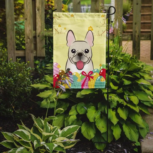 Vista 253 de Caroline's Treasures BB1923GF Bandera decorativa para jardín con diseño de Border Collie, para caza de huevos de Pascua, para jardín, jardín, patio