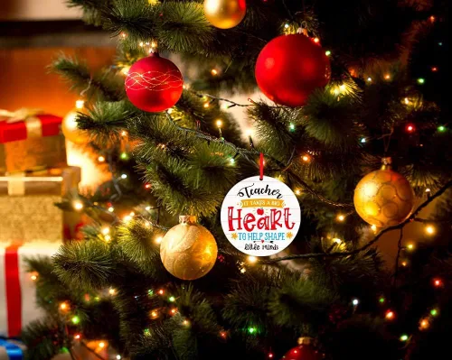 Vista 2 de PETCEE Adornos para Maestros Regalos de Apreciación para Maestras Adornos para Maestros para Decoraciones de Árbol de Navidad Jubilación Regalos