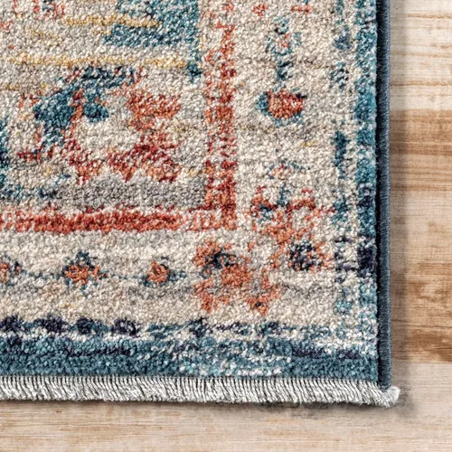 Vista 10 de nuLOOM Harley Faded Medallion - Alfombra decorativa, 2 x 3, color azul