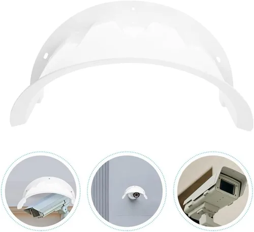 Vista 9 de UKCOCO Funda universal para cámara de exteriores, 2 unidades, protección de lluvia y sol, para domo de puerta al aire libre, S340, parpadeo (blanco)