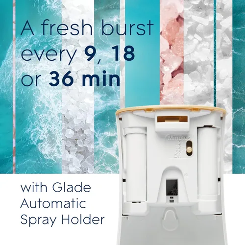 Vista 3 de Glade Recambio de spray automático, ambientador de aire para el hogar y el baño, Sky & Sea Salt, 6.2 oz