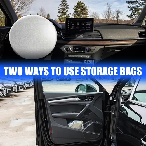 Vista 3 de Parasol plegable WODSTA de cobertura completa para parabrisas compatible con Audi Q5 2018-2025 todos los modelos de 4 capas engrosadas