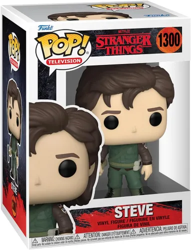 Vista 3 de POP [Stranger Things - Hunter Steve Harrington [Temporada 4] Figura de vinilo Funko (empaquetada con funda protectora de caja compatible)