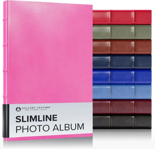 Vista 8 de Gallery Leather Álbum de fotos de 4 x 6 pulgadas, álbum de fotos con 3 anillas, 60 páginas para 120 fotos, rellenable, puede adaptarse a fotos de 4