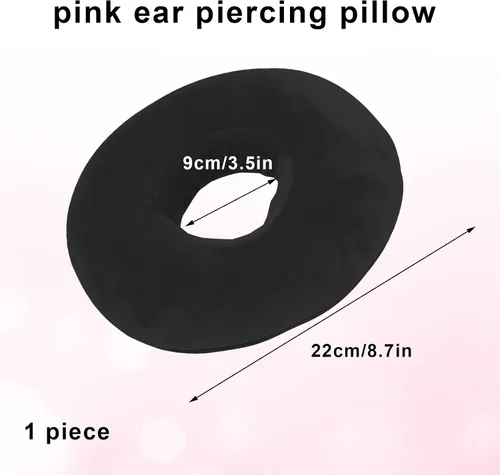 Vista 2 de Almohada para perforaciones para dormir de lado, almohada de dona suave y cómoda, almohada CNH para oídos con agujeros para dolor de oído